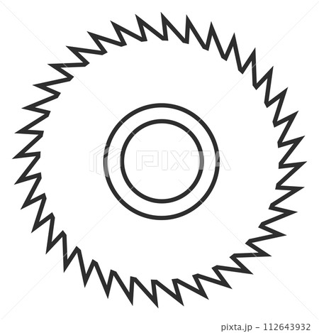 Round saw disc. Electric wood cutting tool Round saw disc. Electric wood cutting tool 112643932