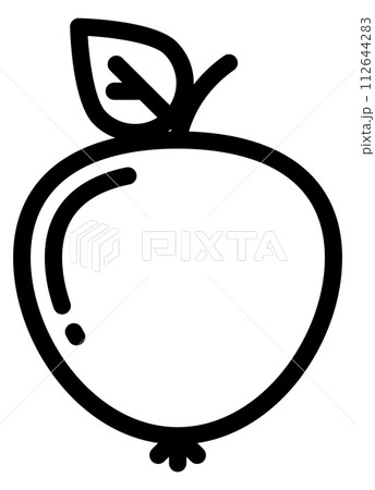 Apple line icon. Natural garden fruit symbol 112644283