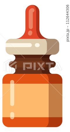 Nasal drops flat icon. Pharmacy symbol. Medical drugs 112644306