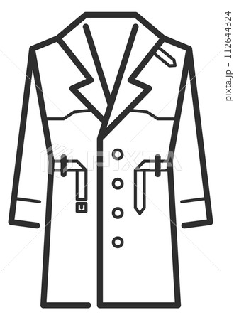 Coat line icon. Long outdoor classic clothes 112644324