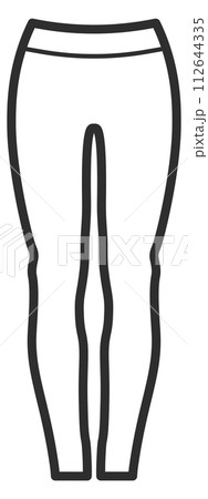 Jeans line icon. Slim pants clothes symbol Jeans line icon. Slim pants clothes symbol 112644335
