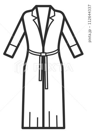 Bathrobe icon. Soft cozy spa linen clothes Bathrobe icon. Soft cozy spa linen clothes 112644337
