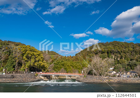 関電宇治発電所放水路　観流橋　宇治川 112644501