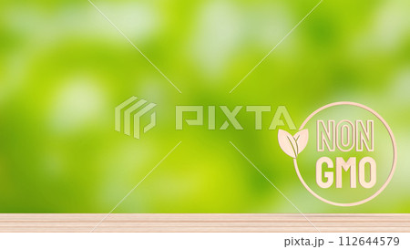 The Non gmo logo for food or healthy concept 3d rendering. 112644579