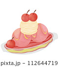 Ice cream cherry sweet cream 112644719