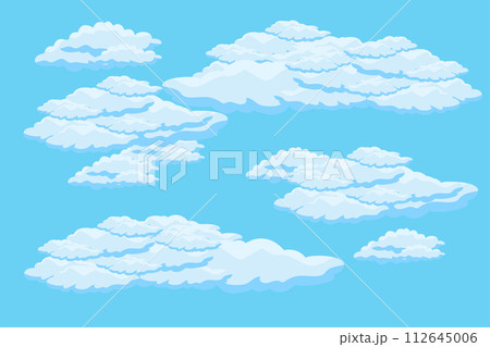 Cloud sky scene background vector simple cloud illustration template design 112645006