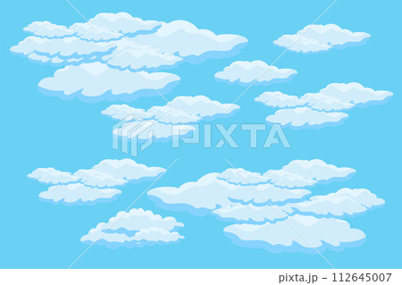 Cloud sky scene background vector simple cloud illustration template design 112645007