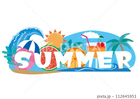 夏_summerの文字イラスト 112645951