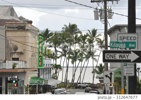 ハワイ島　ヒロの風景 112647677