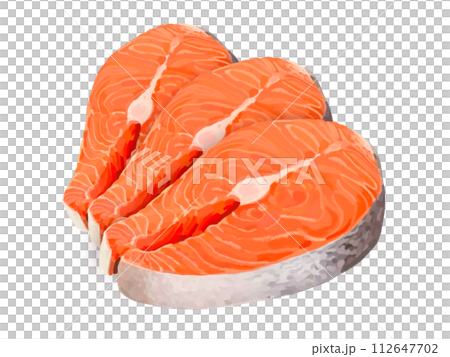 鮭の輪切り（3枚） 112647702