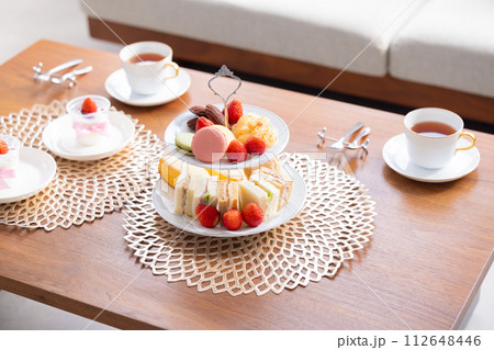 アフタヌーンティーセット 112648446