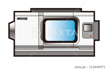 工作機械-旋盤　アイコン　シンプルなイラスト 112648471