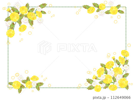 たんぽぽのフレーム(枠） 112649066