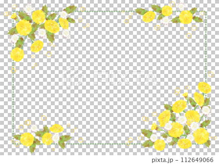 たんぽぽのフレーム(枠） 112649066