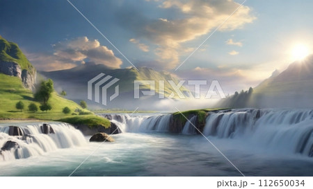 朝の白銀世界 112650034