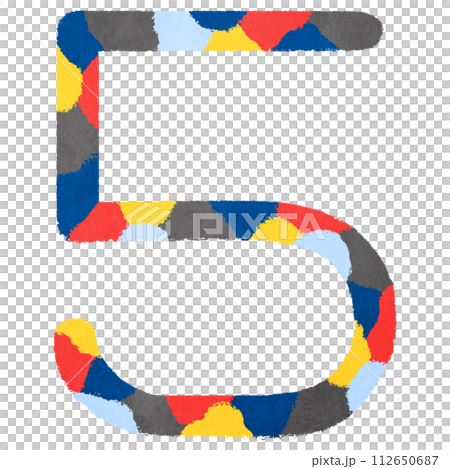 Decorative letters of the number "5" 112650687