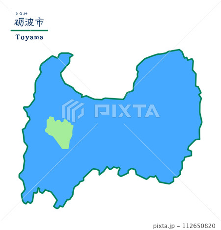 富山県の市町村の地図 砺波市 富山県の市町村の地図 砺波市 112650820