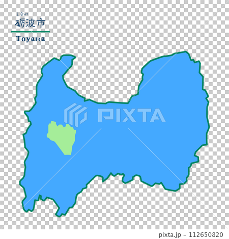 富山県の市町村の地図 砺波市 富山県の市町村の地図 砺波市 112650820