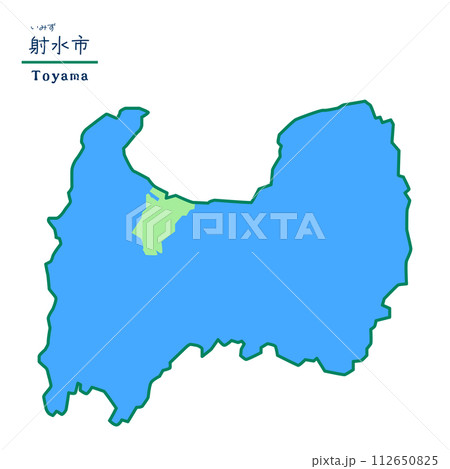 富山県の市町村の地図　射水市 112650825