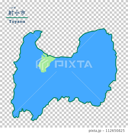 富山県の市町村の地図　射水市 112650825