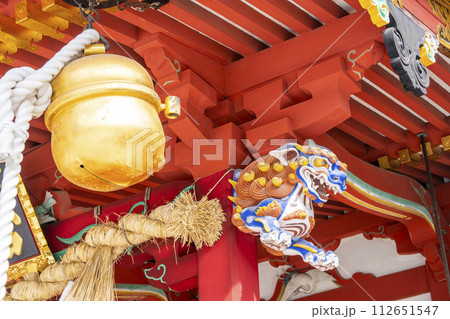 早春の鹽竈神社 左右宮拝殿 宮城県塩竈市 早春の鹽竈神社 左右宮拝殿 宮城県塩竈市 112651547