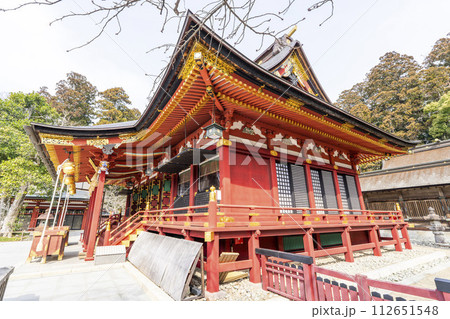 早春の鹽竈神社 左右宮拝殿 宮城県塩竈市 早春の鹽竈神社 左右宮拝殿 宮城県塩竈市 112651548