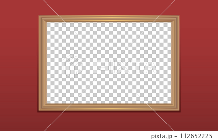 紅色背景上輪廓相框的插圖 112652225