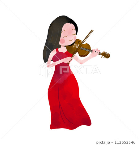 バイオリンを演奏する女性 112652546