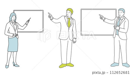 ビジネスピープルのフラットなイラストセット 112652681