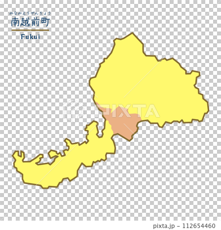 福井県の市町村の地図　南越前町 112654460
