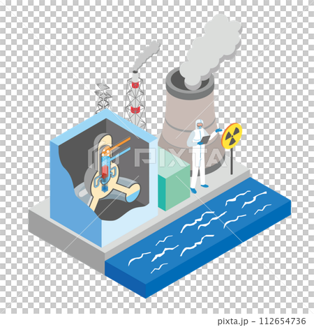 Image illustration of a nuclear power plant 112654736