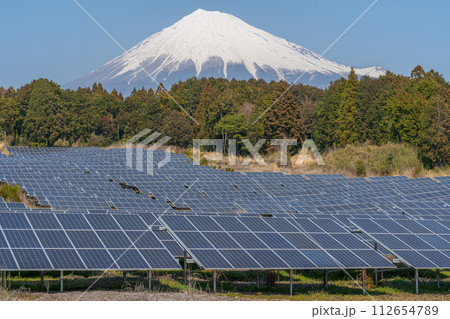 太陽光発電　富士山 112654789