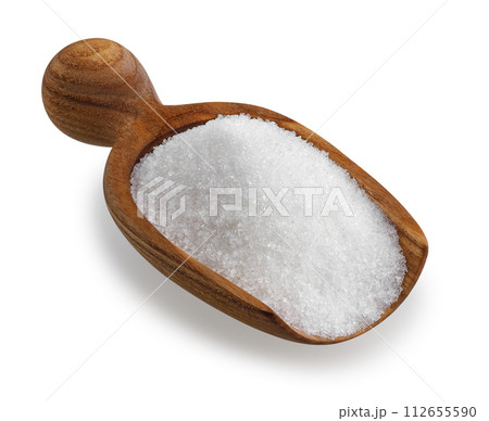 sugar in scoop isolated on white 112655590