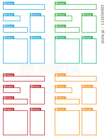 「Check」の見出し付き テロップベースのセット 「Check」の見出し付き テロップベースのセット 112656985