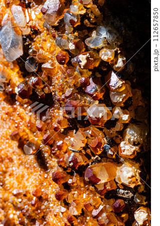 洞窟内に見られた方解石の結晶 112657850