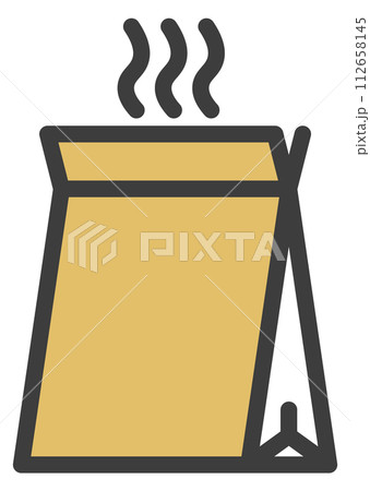 Hot paper bag takeaway fast food icon Hot paper bag takeaway fast food icon 112658145
