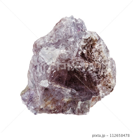 raw purple alexandrite in electric light cutout 112658478