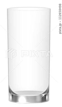 Empty drink glass realistic shiny transparent mockup 112658498