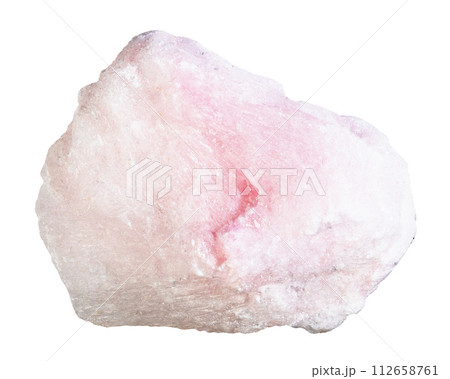 natural raw pink aragonite mineral cutout 112658761