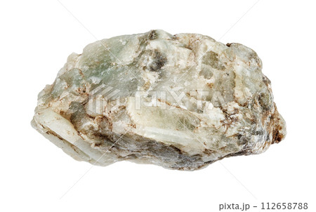 specimen of natural raw beryl mineral cutout specimen of natural raw beryl mineral cutout 112658788