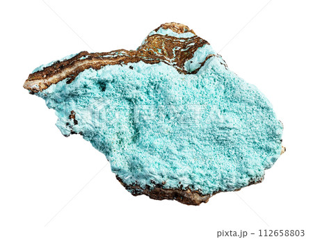 natural raw aurichalcite mineral cutout 112658803