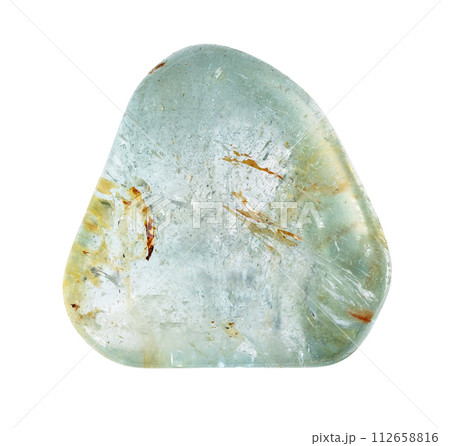 natural polished blue topaz gemstone cutout 112658816