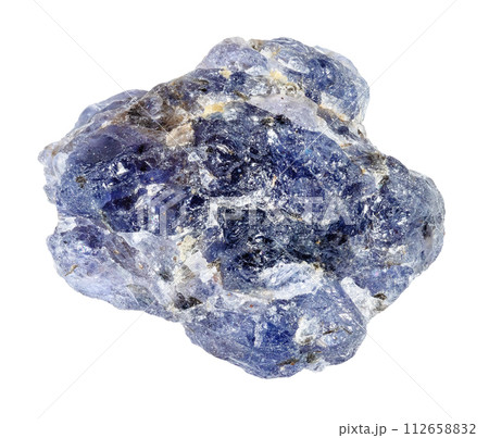 specimen of natural raw cordierite gemstone cutout specimen of natural raw cordierite gemstone cutout 112658832