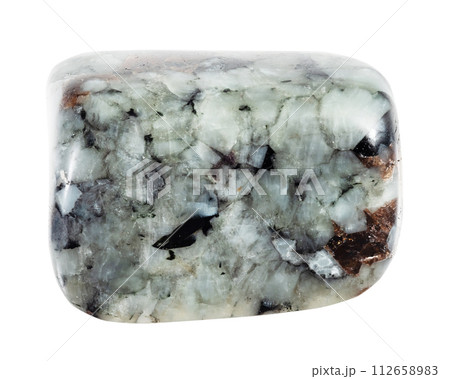 natural tumbled khibinite mineral cutout 112658983