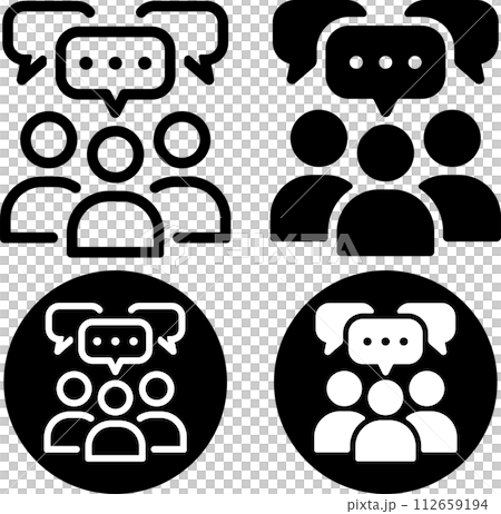 大量的人對話圖示集 大量的人對話圖示集 112659194