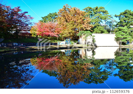 白山神社の紅葉（新潟県）	 112659376