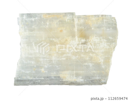 specimen of natural raw eudidymite mineral cutout 112659474