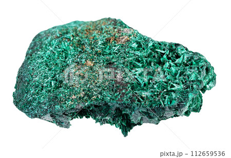natural raw velvet malachite rock cutout 112659536