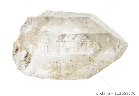 natural raw clear quartz crystal cutout 112659570