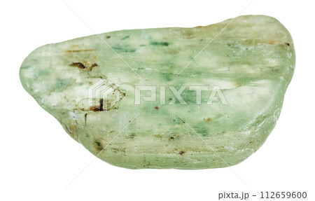 natural tumbled green kyanite rock cutout 112659600